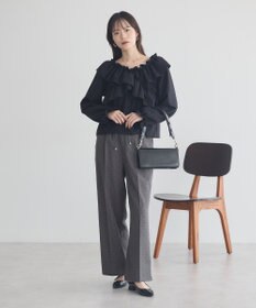 earth music&ecology フリルオフショルブラウス