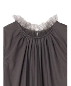 Green Parks ・ＥＬＥＮＣＡＲＥ　ＤＵＥ　チュールハイネックブラウス