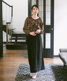 earth music&ecology フリルオフショルブラウス