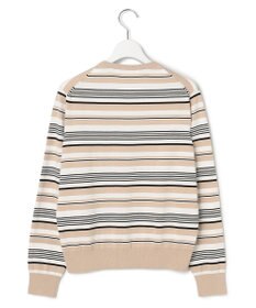 23区 【洗える】プレミアムビオコットン マルチボーダー カーディガン