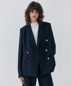 BEIGE， 【洗える・大人百花 春号掲載】JASMINE / ゴールドボタンダブルジャケット