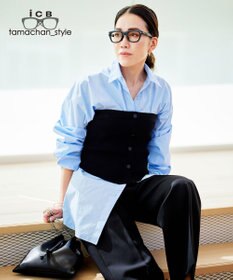 ICB L 【ICB×tamachan_style コラボ】 スタイルアップ ビッグシャツ