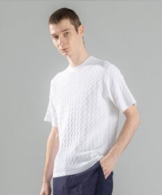 JOSEPH HOMME 【洗える】ドライコットンリンクス　半袖クルーネックニット