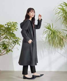 Tiaclasse ウール調フレアフードコート