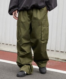 WEGO 【ウエストゴム】イージーワイドカーゴパンツ