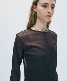 uncrave トリコットシフォン カーディガン