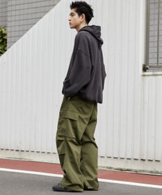 WEGO 【ウエストゴム】イージーワイドカーゴパンツ