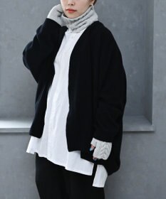 muuc 〈希少な素材〉〈高級15.5マイクロン長極細メリノウール100%〉〈ユニセックス〉ウルグアイウールのジャケットカーディガン