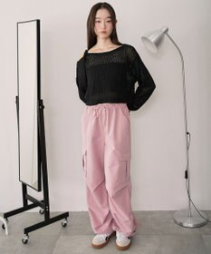 WEGO モヘアタッチ2WAYワンショルニット