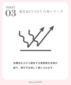 Maison de FLEUR 遮光&UV CUT リボン折りたたみ傘