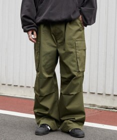 WEGO 【ウエストゴム】イージーワイドカーゴパンツ