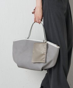 russet カラビナ付きスクエアフラットポーチ(Z-207)