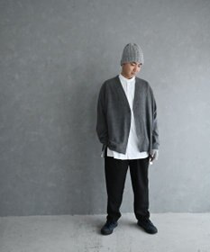 muuc 〈希少な素材〉〈高級15.5マイクロン長極細メリノウール100%〉〈ユニセックス〉ウルグアイウールのジャケットカーディガン