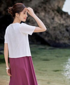 Tiaclasse L 【新色追加・洗える・UVケア・接触冷感】サマーニット半袖カーディガン