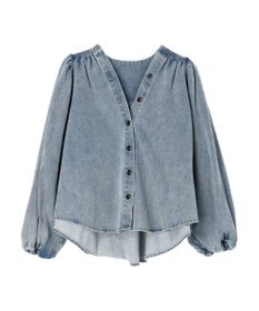 CRAFT STANDARD BOUTIQUE デニムギャザーヨークブラウス