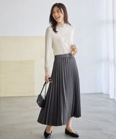 ANY 【新色追加/ウエストゴム】ウーリッシュプリーツスカート