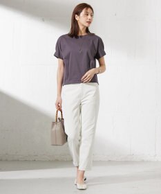 J.PRESS LADIES L 【洗える・吸水速乾】麻シェルドライ テーパード パンツ