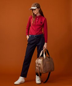 23区GOLF 【WOMEN】スクエアカノコ 長袖 ポロシャツ