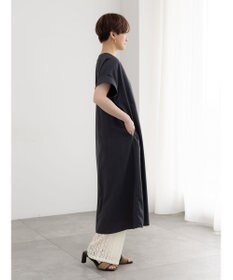 Te chichi 麻調サックワンピース