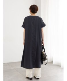 Te chichi 麻調サックワンピース