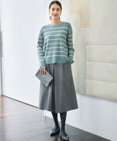 自由区 【洗える】ウォッシャブルウールサキソニーキュロット パンツ