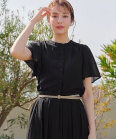 Tiaclasse 【セットアップ対応・洗える】シアーチェックブラウス