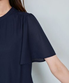 Tiaclasse 【セットアップ対応・洗える】シアーチェックブラウス