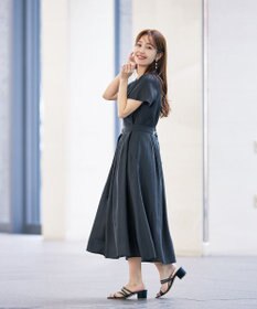 Tiaclasse L 【洗える】大人上品なシアータックワンピース