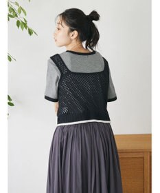 CRAFT STANDARD BOUTIQUE 配色メッシュニットビスチェ