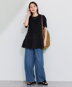 Green Parks ラメフィルム編込透かし柄ショルダーカゴバッ