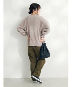 CRAFT STANDARD BOUTIQUE 洗えるコードモールクルーネックカーデイガン