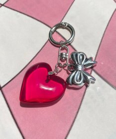 WEGO クリアカラーハートキーホルダー