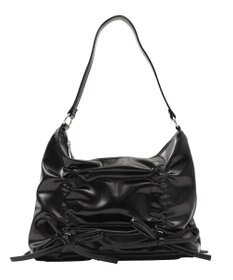 WEGO ギャザーリボンハーフムーンバッグ