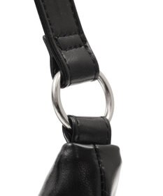 WEGO ギャザーリボンハーフムーンバッグ