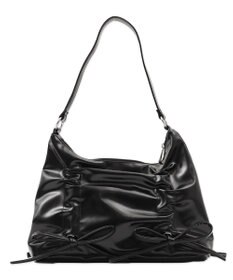 WEGO ギャザーリボンハーフムーンバッグ