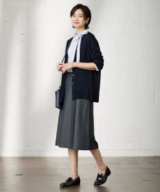J.PRESS LADIES 【洗える】 シルキーレーヨンストレッチ Ｖネック カーディガン