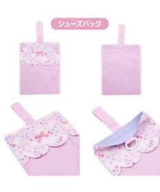 Mother garden マザーガーデン 野いちご 学童布バッグ ＆ 巾着4点セット《小花いちご柄》