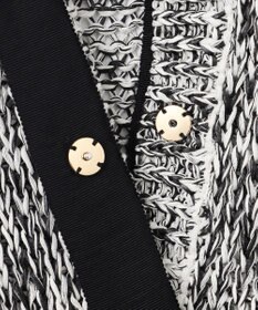 BEIGE， 【洗える】THYME / クルーネックコットンメッシュカーディガン