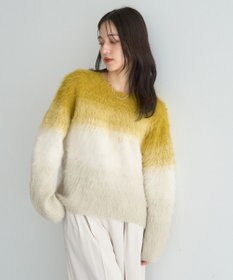 YECCA VECCA グラデーションシャギーニット