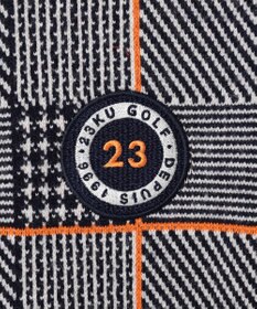 23区GOLF 【WOMEN】チェックジャガード クルーネック ニット