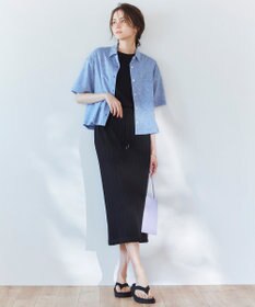 23区 【SLOW/洗える】ランダムリブフライス スカート