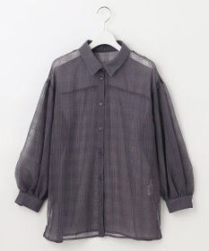 Feroux シアーチェック ブラウス