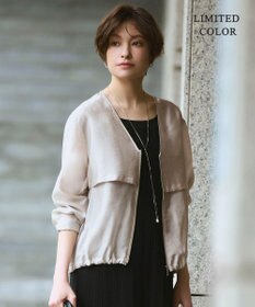 ICB 【WEB限定カラーあり】 リヨセルナイロンワッシャー Vネックブルゾン トープ［WEB限定］