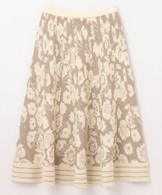 GRACE CONTINENTAL フローラルラメニットスカート