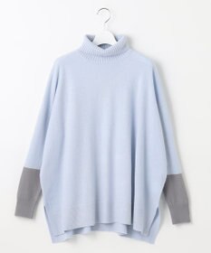 自由区 【洗える】セミウーステッドウール タートルネックニット