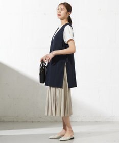 J.PRESS LADIES L リネンライクジャージー ロング ジレ