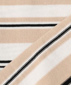 23区 【洗える】プレミアムビオコットン マルチボーダー カーディガン