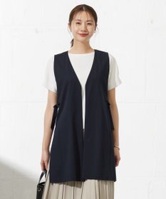 J.PRESS LADIES L リネンライクジャージー ロング ジレ