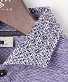 JOSEPH ABBOUD 【吸水速乾】リネンハニカム ポロシャツ