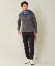 23区GOLF 【23Fondation/MEN】【吸湿発熱】ワッフルジャガード ハーフジップ